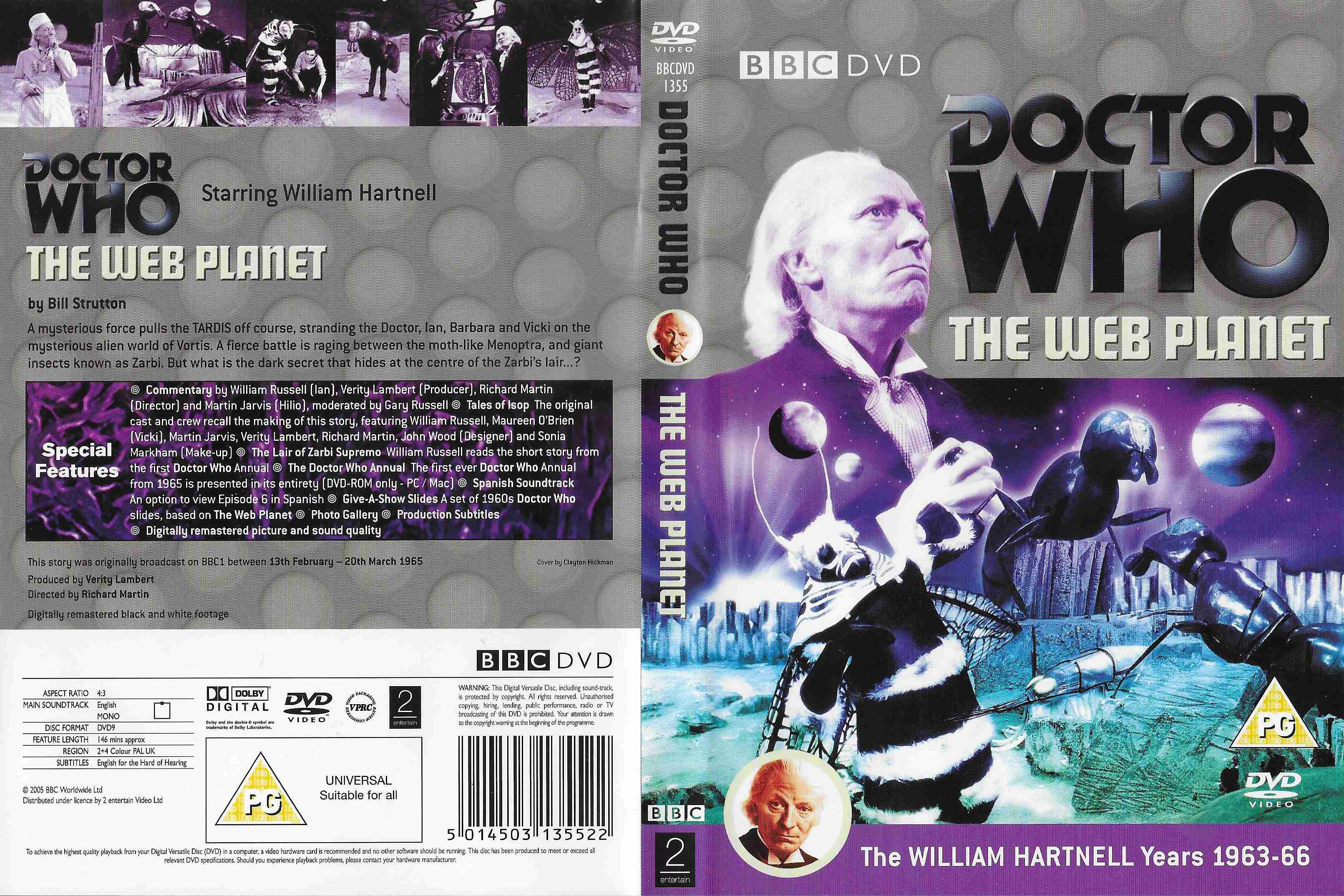 Picture of BBCDVD 1355 Doctor Who - The web planet by artist Bill Strutton from the BBC records and Tapes library